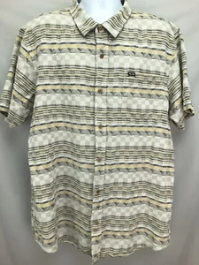 LRG Lifted Research Group Mens 4XL Linen Cotton Geometric Short Sleeve Shirt - Picture 1 of 13