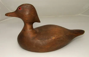 WOODEN DECOY DUCK WOOD DUCK  VINTAGE HANDMADE - Picture 1 of 3