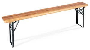 Panchina da Giardino in Legno Panca Birreria Esterno Campeggio Pieghevoli 177cm - Foto 1 di 6