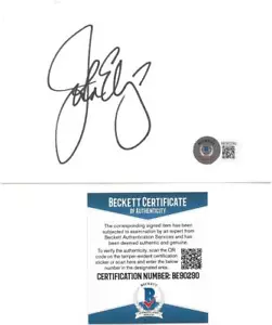 Tarjeta de índice firmada por John Elway 4x6 con foto sin firmar de los Broncos 10x14 BECKETT #BE90290 - Imagen 1 de 3