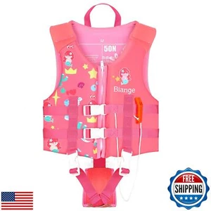 Kids Swim Vest, Child Swimming Jacket Toddler Floaties Swim Float Aid with Em - Picture 1 of 5