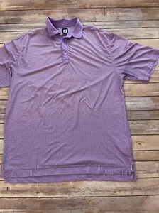 FootJoy FJ Golf Polo Men’s XL Purple pattern Shirt - Picture 1 of 8