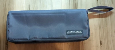 Vintage Case Logic Soft Nylon Gray Portable 15 Cassette Holder - Image 1 of 4