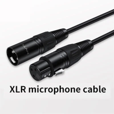 XLR Male to Female Microphone Cable Balanced 3 Pin Mic Connector Extension Cord - Image 1 of 4