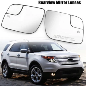 Driver & Passenger Side Wing Mirror Glass W/ Heated For FORD Explorer 20112019 - Picture 1 of 16