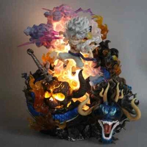 Monkey D. Ruffy Luffy Gear 5 vs Kaido One Piece Figur Sammler mit Licht 22cm - Bild 1 von 10