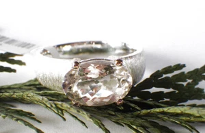SCHMUCK-STCK BERGKRISTALL Facetten Ring 18,5 58 vergoldet Silber mattiert Quarz - Bild 1 von 5