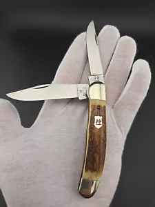 Robt Klaas 25 Knife Kissing Crane Copperhead Fat Stag 2 Blade Robert - Picture 1 of 22