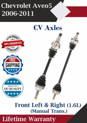 Nuevos ejes CV delanteros OE para Chevy Aveo5 2006-2011 1,6 L manual garantía de por vida Foto 1 de 4