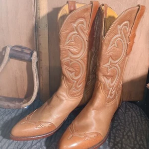 Botas vaqueras mujer Falconhead bronceado superpuesto, emb U talla: 8 B artículo: P196 - Imagen 1 de 10