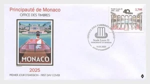 monaco 2025 40th Ann STADEt LOUIS II 1985 sporting events SPORT Rainier 1v FDC - Picture 1 of 1