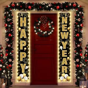 71 x 12 Inches Happy New Year Lighted Banner for Doorway Porch Yard, Festive NYE - Picture 1 of 1