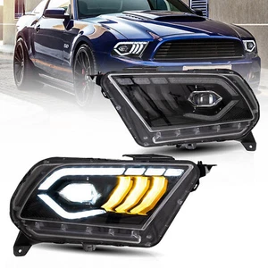 For 2010-2014 Ford Mustang Full LED Headlights w/Sequential Turn Sig. DRL Lamps - Picture 1 of 12
