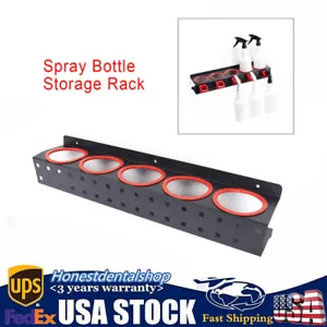5Hole Spray Bottle Storage Rack Wall-Mount Hanging Organizer Rack Detailing Tool - Picture 1 of 14
