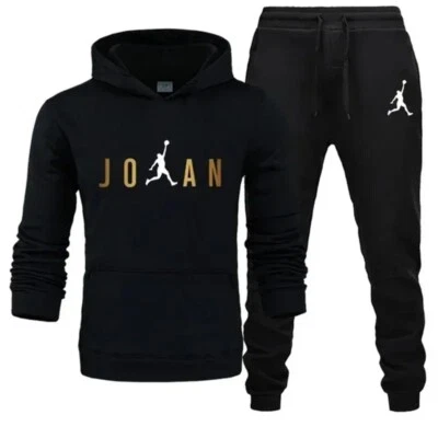 2-pcs Mens Winter Full Tracksuit Hoodie Jogger Sweatshirt Jacket Pants Set new - Image 1 of 4