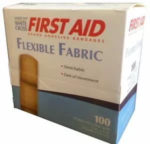 Flexible Fabric Strip Adhesive Bandages - 100/ Box - Picture 1 of 1