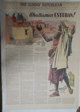 ORIGINAL Newspaper Poster 1939 Whattaman Esteban ! Size: 15 x 22 inch