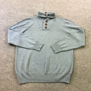 Bloomingdales Sweater Mens Large Shawl Collar Cashmere Button Front Grandpa - Picture 1 of 10