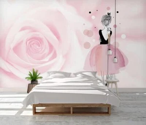 Carta da parati 3D ragazza rosa H602 quadro da parete autoadesivo adesivo rimovibile sinsinsin - Foto 1 di 11