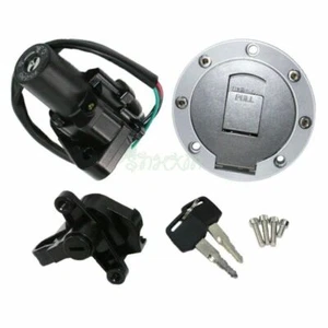 Ignition Switch Fuel Gas Tank Cap Seat Lock Set Key For Yamaha YZF600 1996-2003 - Picture 1 of 1
