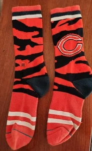 Chicago Bears Orange & Black Crew Socks!! Size Large!! - Picture 1 of 7