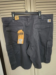 Carhartt Herren Shorts Gr. 42 Rugged Flex Relaxed Canvas Arbeit dunkelgrau NEU mit Etikett - Bild 1 von 6