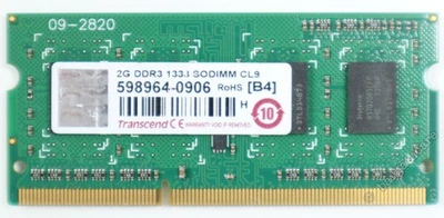 Transcend 2GB Laptop SODIMM SO-DIMM RAM Memory Module DDR3-1333 PC3-10600 204Pin - Image 1 of 2