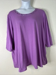 Camiseta Catherines Mujer Talla Grande 3X Púrpura Colección Suprema Manga Codo - Imagen 1 de 7