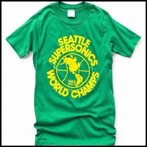 Vintage 1978-79 Seattle Supersonics NBA World Champs T-Shirt Small Single Stitch - Picture 1 of 11