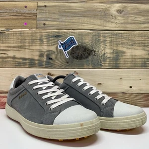 ECCO Hybrid Schnürschuhe Golfschuhe Wildleder Leder Gr. 11 US 45 EU extra weit grau - Bild 1 von 12