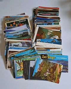 Vintage Postkarten Lot 350 + 14 Andenkenmappen meist USA & Chrom - Bild 1 von 1