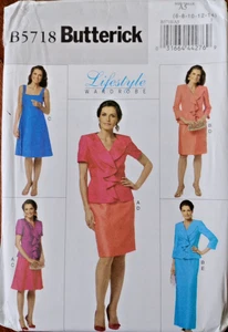 Butterick Estilo de Vida Armario Traje Chaqueta Vestido Falda Costura Patrón 5718 Talla 6-14 - Imagen 1 de 3