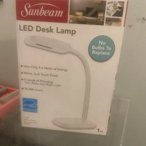 {NEW} Sunbeam LED Desk Lamp White - Picture 1 of 6