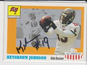 KEYSHAWN JOHNSON TAMPA BAY BUCCANEERS USC AUTOGRAPHED CARD DINGED CORNERS - Picture 1 of 1