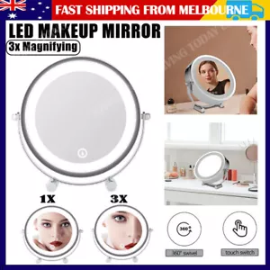 LED Mirror 3x Magnifying Makeup Cosmetic Beauty Bathroom with LED Light 360° - Picture 1 of 10