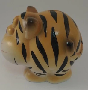 Tiger Cat Coin Piggy Bank Orange & Black Striped Tiger Kitten Ceramic - Picture 1 of 7
