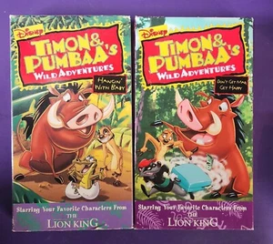 2 Vintage Disney Timon & Pumbaa's Wild Adventures VHS Movie Tapes - Picture 1 of 6