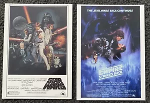 Star Wars Postcards A New Hope and The Empire Strikes Back 6x4 inch - Picture 1 of 2