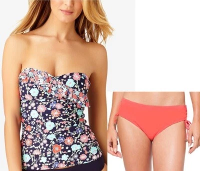Camiseta Tankini Anne Cole Talla M Daisy Bandeau y Traje de Baño Calzoncillo Hipster Ceñido Nuevo con Etiquetas Foto 1 de 4