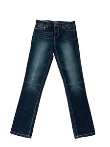 Lucky Brand Size 14 Girls Skinny Jeans Dark Blue Adjustable Waist - Picture 1 of 6