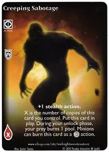 Creeping Sabotage Full Art League Promo V:TES VTES Vampire CCG - Foto 1 di 1