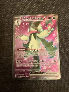 Pokemon Meowscarada Ex 231/193 Full Art Rare Holo S&V Paldea Evolved Pack Fresh - Picture 1 of 2