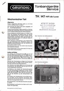 Service Manual-Anleitung für Grundig TK 147 de Luxe  - Picture 1 of 1