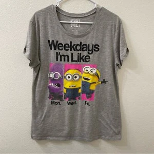 Minion despicable me shirt gray girls XL - Picture 1 of 4