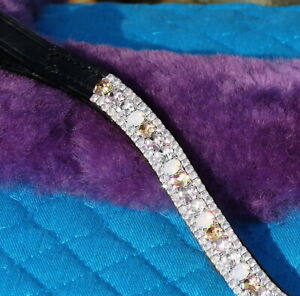 FSS Crystal Bling Curve Browband SHIMMER LeMieux Champagne Gold Silver ClearOpal