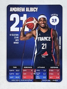 Andrew Albicy 2023 Slam Deck Team France Equipe de France Sports Trading Card