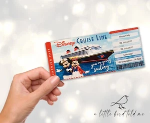 Boleto PERSONALIZADO Disney Cruise - tarjeta de embarque boleto sorpresa revelación - Imagen 1 de 12