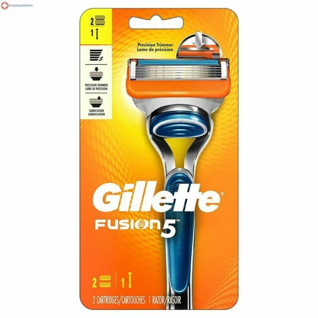 Gillette Fusion5 Men's Razor, Handle and 2 Blade Refills