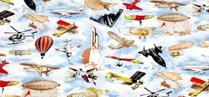Vintage 2003 Fabric* Flight * 100% Cotton 18" x 42" Marcus Brothers Faye Burgos - Picture 1 of 3