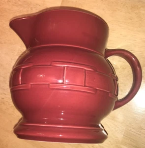 "Jarra de pimiento tejido de cerámica Longaberger tradiciones patrimonio 64 oz 2 cuartos 7,5" - Imagen 1 de 21